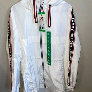 Tommy Hilfiger white windbreaker.